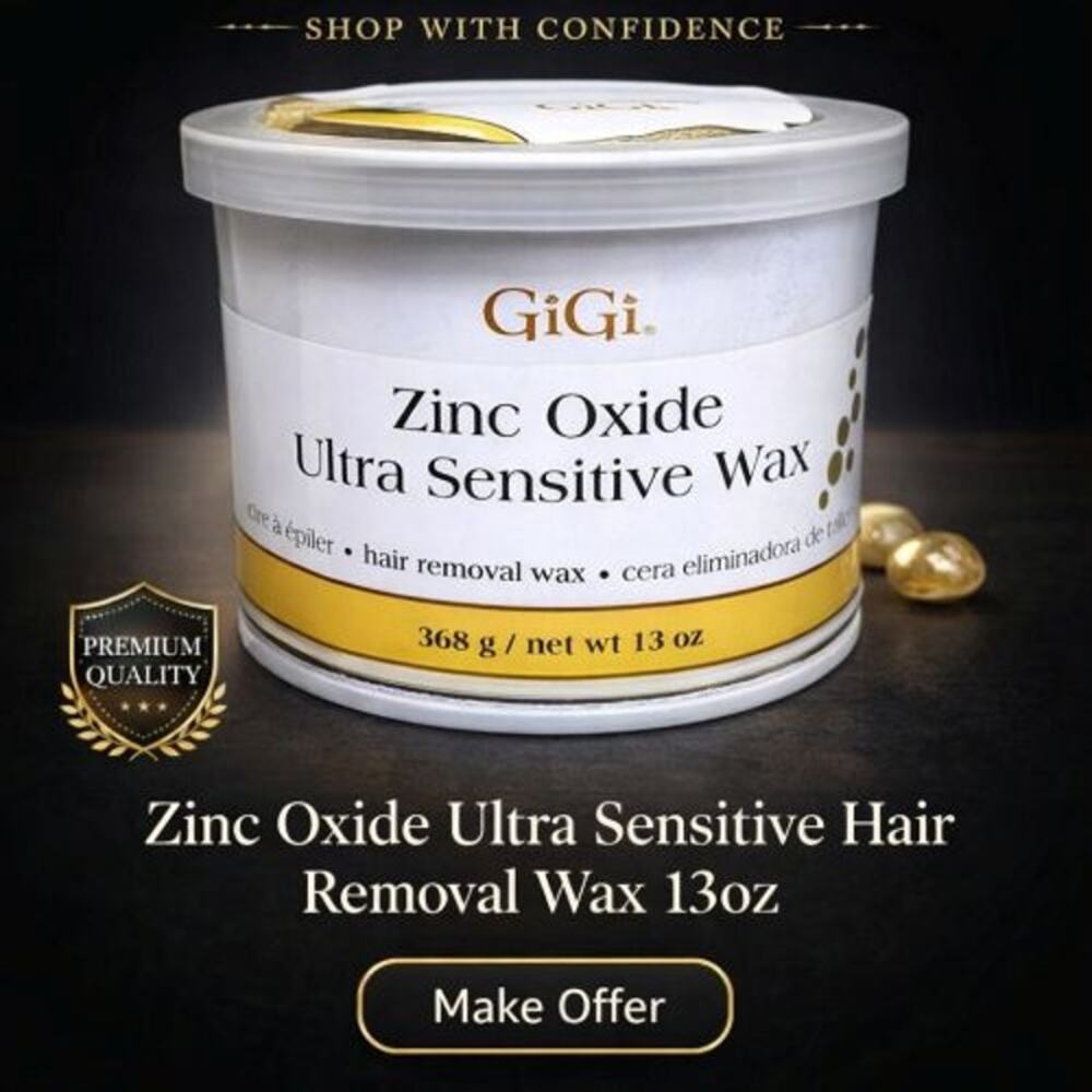 GiGi Zinc Oxide Ultra Sensitive Hair Removal Wax 13oz  Waxing Men Women 0804 NEW
